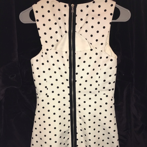 Black and white polka dot mini dress Express - Picture 3 of 6